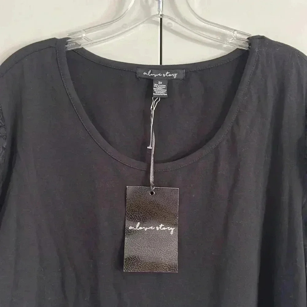 A Love Story Sheer-Sleeve Blouse - Picture 11 of 12